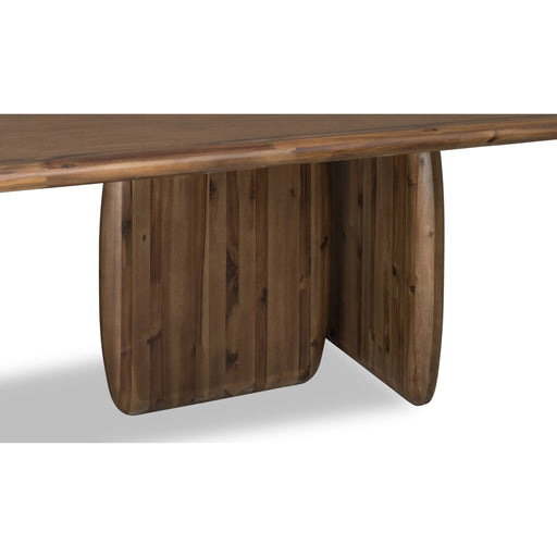 Modus Furniture Xolani Rectangular Acacia Wood Pedestal Table in Impala 655450481680 TTXU60 Image 5