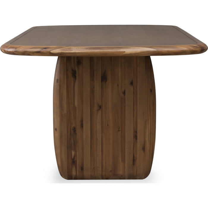 Modus Furniture Xolani Rectangular Acacia Wood Pedestal Table in Impala 655450481680 TTXU60 Image 7