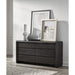 Modus Furniture Xolani Six Drawer Acacia Wood Dresser in Jaguar 655450474569 TTXT82 Main Image