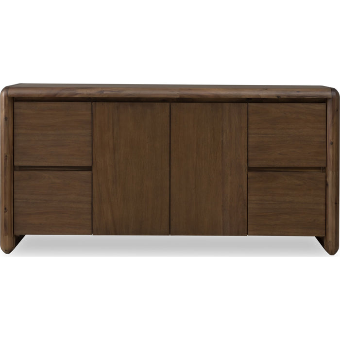 Modus Furniture Xolani Two Door Four Drawer Acacia Wood Sideboard in Impala 655450481581 TTXU78 Image 1
