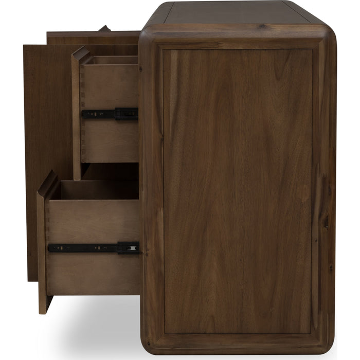 Modus Furniture Xolani Two Door Four Drawer Acacia Wood Sideboard in Impala 655450481581 TTXU78 Image 4