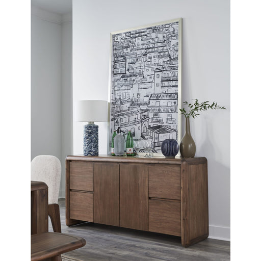 Modus Furniture Xolani Two Door Four Drawer Acacia Wood Sideboard in Impala 655450481581 TTXU78 Main Image