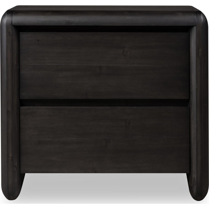 Modus Furniture Xolani Two Drawer Acacia Wood Nightstand in Jaguar 655450474309 TTXT81B Image 2