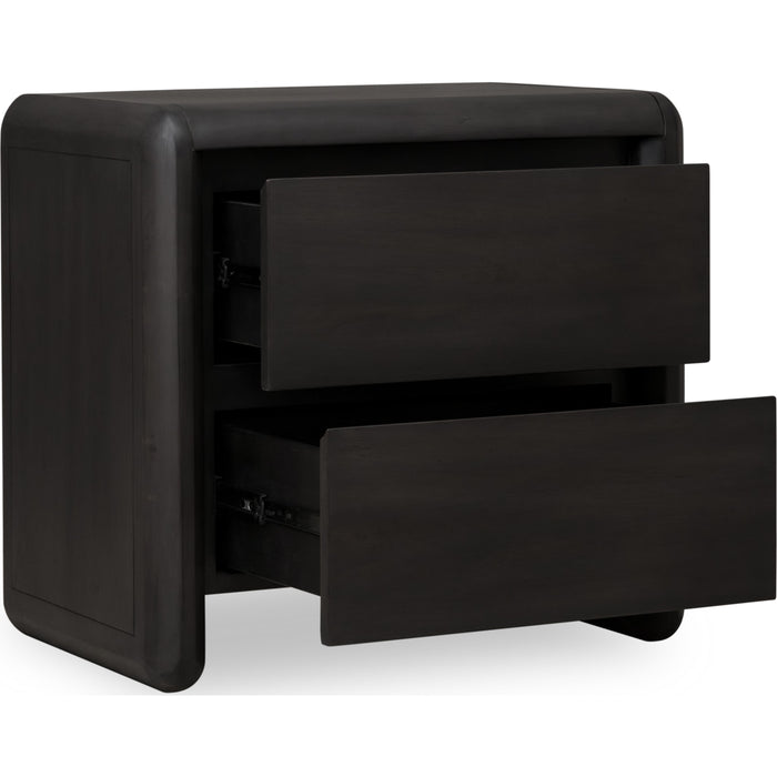 Modus Furniture Xolani Two Drawer Acacia Wood Nightstand in Jaguar 655450474309 TTXT81B Image 7