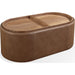 Modus Furniture Yeal Leather Upholstered Storage Coffee Table with Wooden Tray Top and Casters 655450483660 VG8421 Image 1