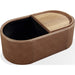 Modus Furniture Yeal Leather Upholstered Storage Coffee Table with Wooden Tray Top and Casters 655450483660 VG8421 Image 4
