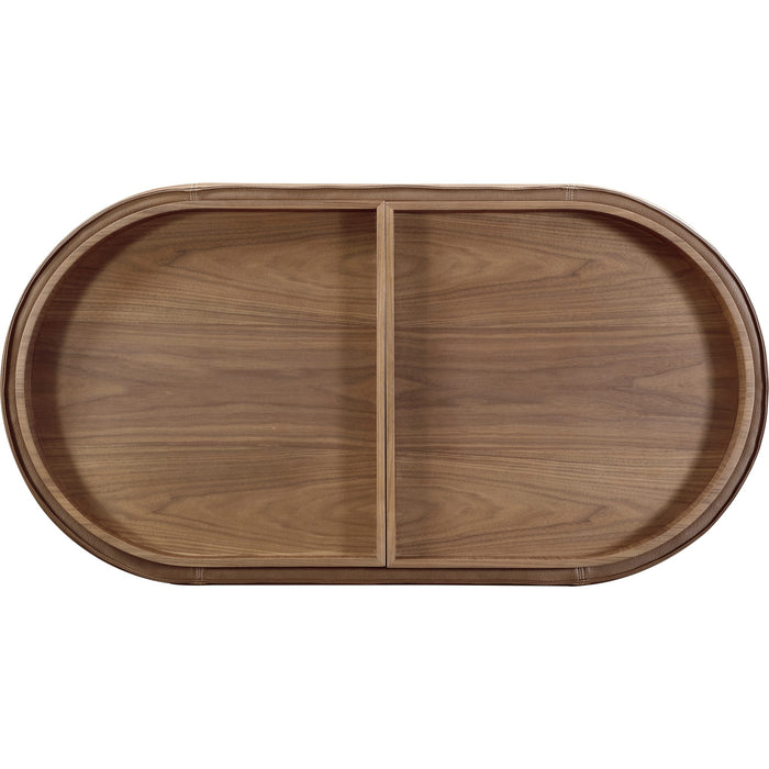 Modus Furniture Yeal Leather Upholstered Storage Coffee Table with Wooden Tray Top and Casters 655450483660 VG8421 Image 6