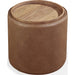 Modus Furniture Yeal Leather Upholstered Storage End Table with Wooden Tray Top 655450483684 VG8422 Image 1