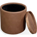 Modus Furniture Yeal Leather Upholstered Storage End Table with Wooden Tray Top 655450483684 VG8422 Image 2