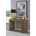 Modus Furniture Yeal Synthetic Leather Upholstered Storage Console Table with Wooden Tray Top 655450483677 VG8423 Main Image