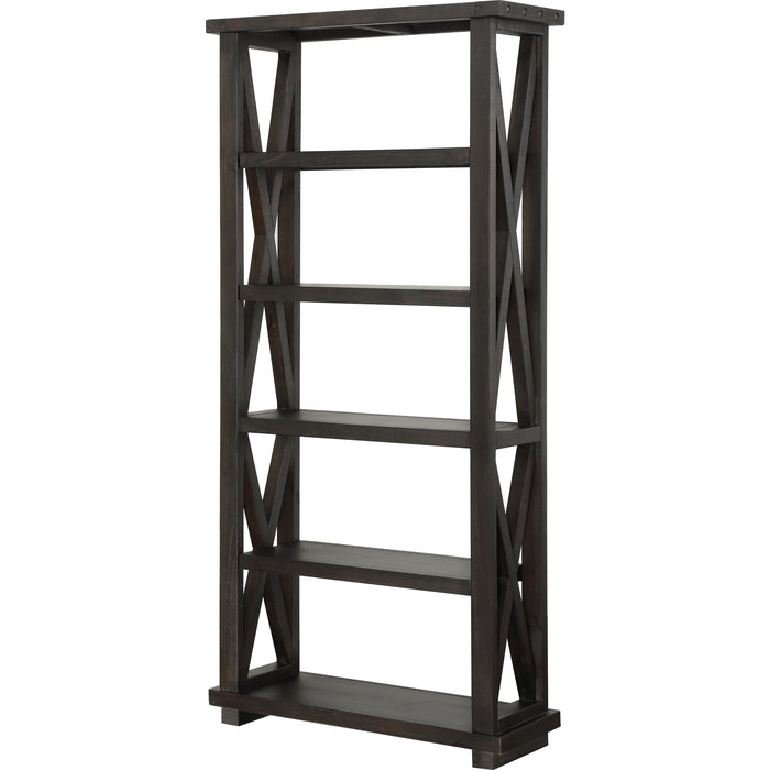 Modus Furniture Yosemite Solid Wood 82x39 inch Bookshelf in Cafe 655450236532 7YC9193982 Image 2
