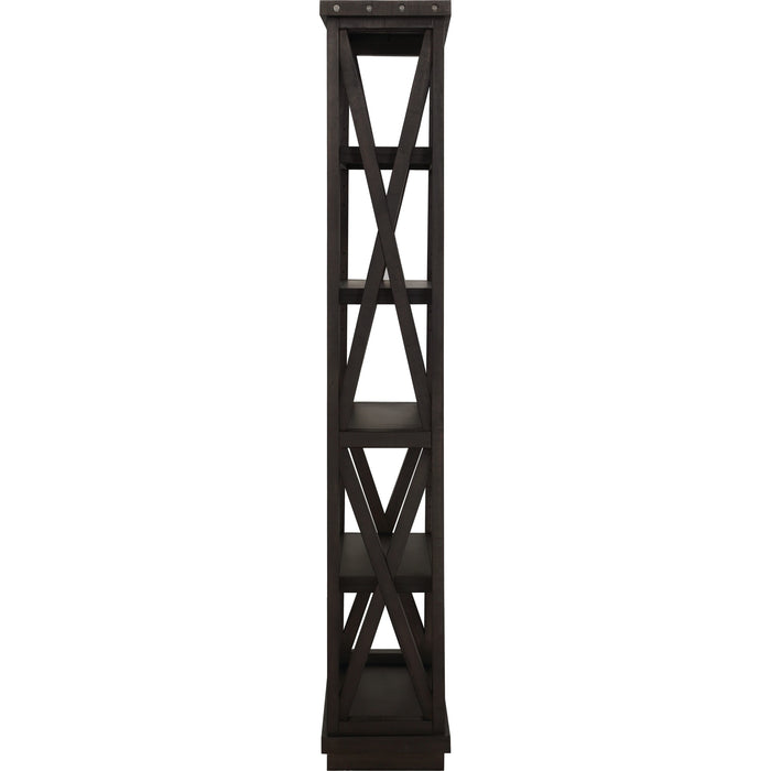 Modus Furniture Yosemite Solid Wood 82x39 inch Bookshelf in Cafe 655450236532 7YC9193982 Image 4