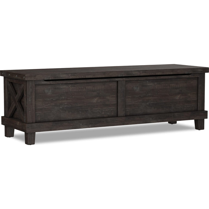 Modus Furniture Yosemite Solid Wood Blanket Box in Cafe 655450177620 7YC993 Image 1