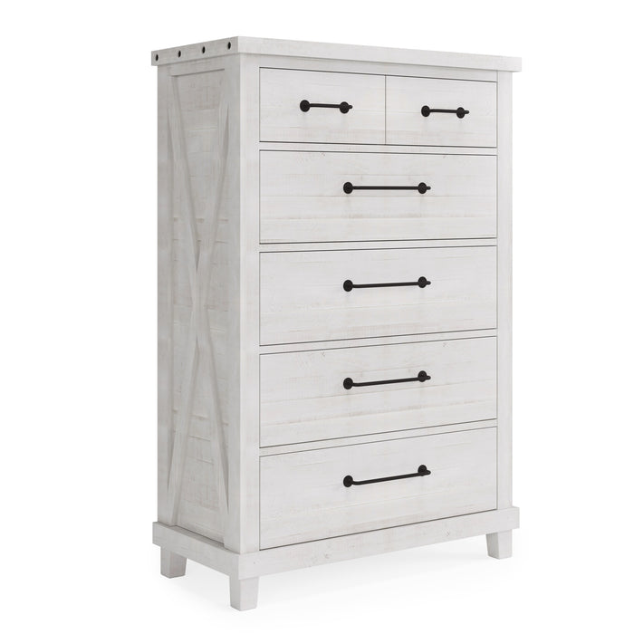 Modus Yosemite Solid Wood Chest in Rustic White (2024) Image 3