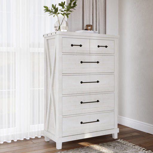 Modus Yosemite Solid Wood Chest in Rustic White (2024) Main Image