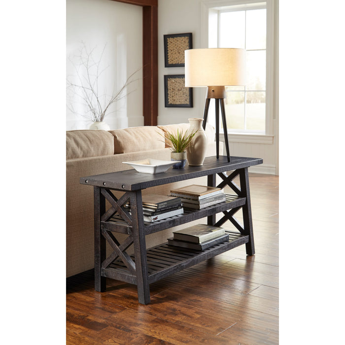 Modus Furniture Yosemite Solid Wood Console Table in Cafe 655450168376 7YC923 Main Image