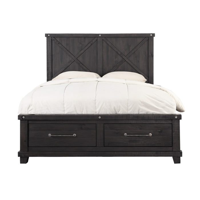 Modus Yosemite Solid Wood Footboard Storage Bed in Cafe Image 8