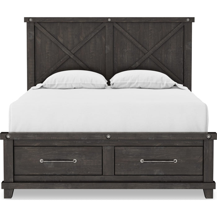 Modus Furniture Yosemite Solid Wood Footboard Storage Bed in Cafe  7YC9D  Image 3