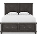 Modus Furniture Yosemite Solid Wood Footboard Storage Bed in Cafe  7YC9D  Image 3
