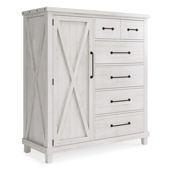 Modus Yosemite Solid Wood Gentleman's Chest in Rustic White (2024)Image 2