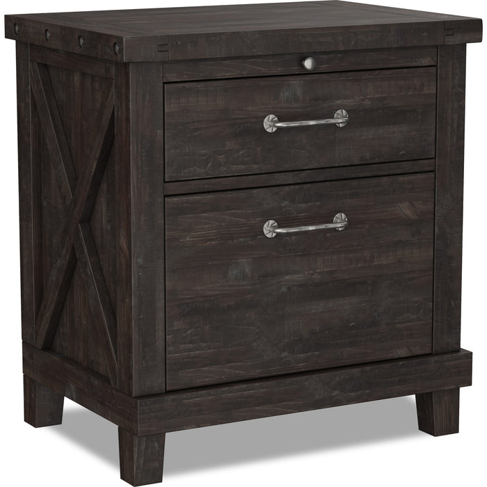 Modus Furniture Yosemite Solid Wood Nightstand in Cafe 655450105821 7YC981 Image 7