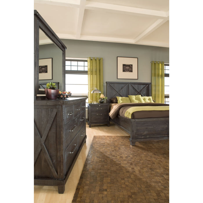 Modus Yosemite Solid Wood Panel Bed in Cafe Image 5