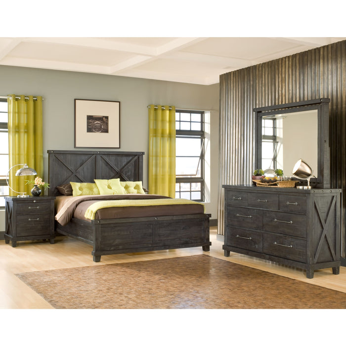 Modus Yosemite Solid Wood Panel Bed in Cafe Image 8