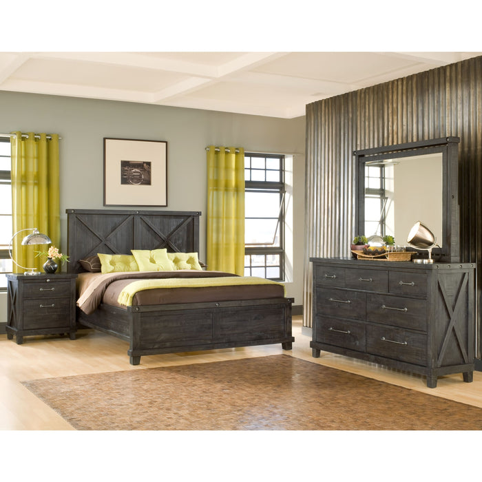 Modus Furniture Yosemite Solid Wood Panel Bed in Cafe  7YC9L  Image 8