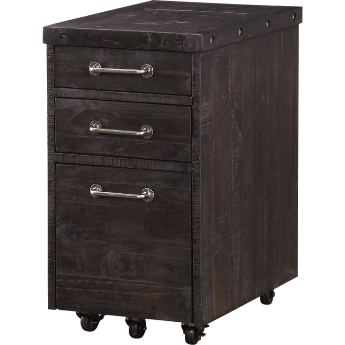 Modus Furniture Yosemite Solid Wood Rollling File Cabinet in Cafe 655450191206 7YC917 Image 3
