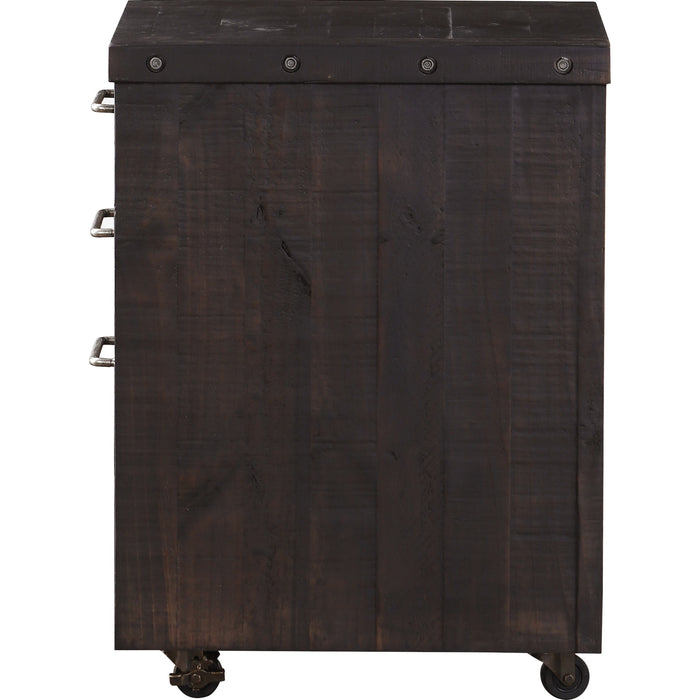 Modus Furniture Yosemite Solid Wood Rollling File Cabinet in Cafe 655450191206 7YC917 Image 4