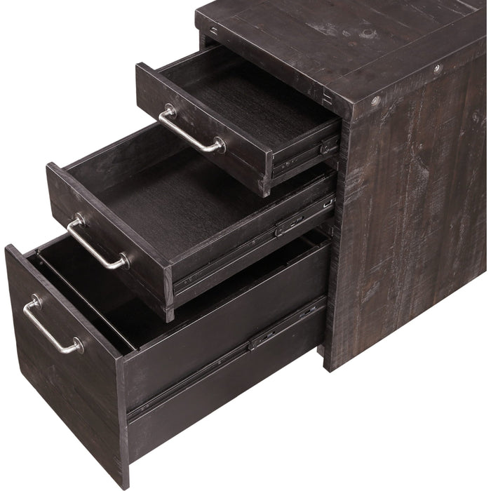 Modus Furniture Yosemite Solid Wood Rollling File Cabinet in Cafe 655450191206 7YC917 Image 5