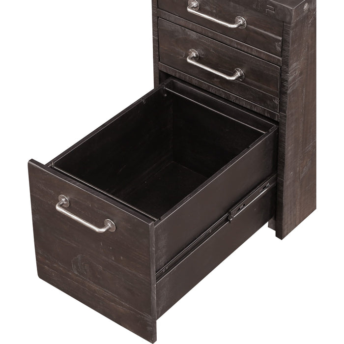 Modus Furniture Yosemite Solid Wood Rollling File Cabinet in Cafe 655450191206 7YC917 Image 6