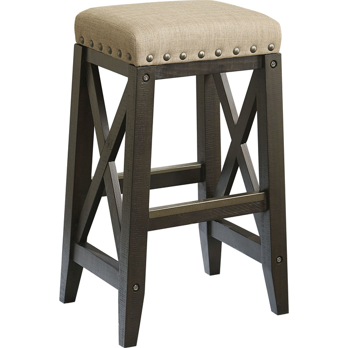 Modus Furniture Yosemite Solid Wood Upholstered Bar Stool in Cafe 655450223563 7YC968U Image 2