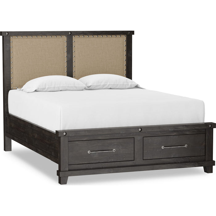 Modus Furniture Yosemite Upholstered Footboard Storage Bed in Cafe  7YC9S  Image 4