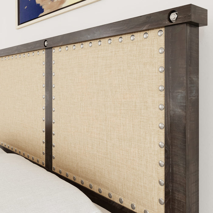 Modus Furniture Yosemite Upholstered Footboard Storage Bed in Cafe  7YC9S  Image 5