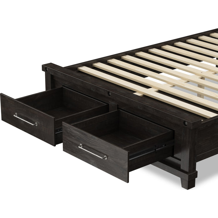 Modus Furniture Yosemite Upholstered Footboard Storage Bed in Cafe  7YC9S  Image 8