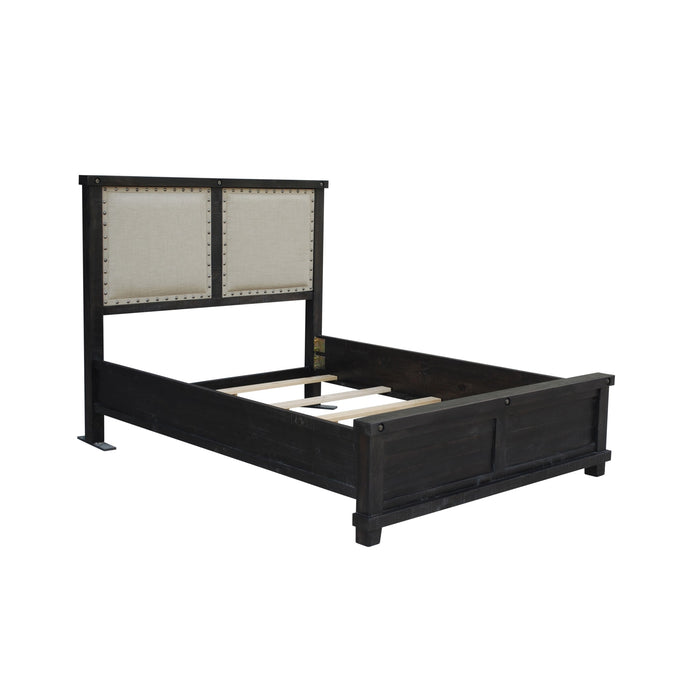 Modus Yosemite Upholstered Wood Panel Bed in CafeImage 4