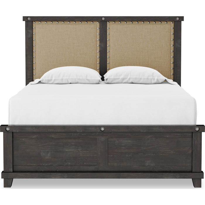 Modus Furniture Yosemite Upholstered Wood Panel Bed in Cafe  7YC9P  Image 2