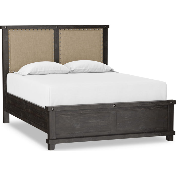 Modus Furniture Yosemite Upholstered Wood Panel Bed in Cafe  7YC9P  Image 3