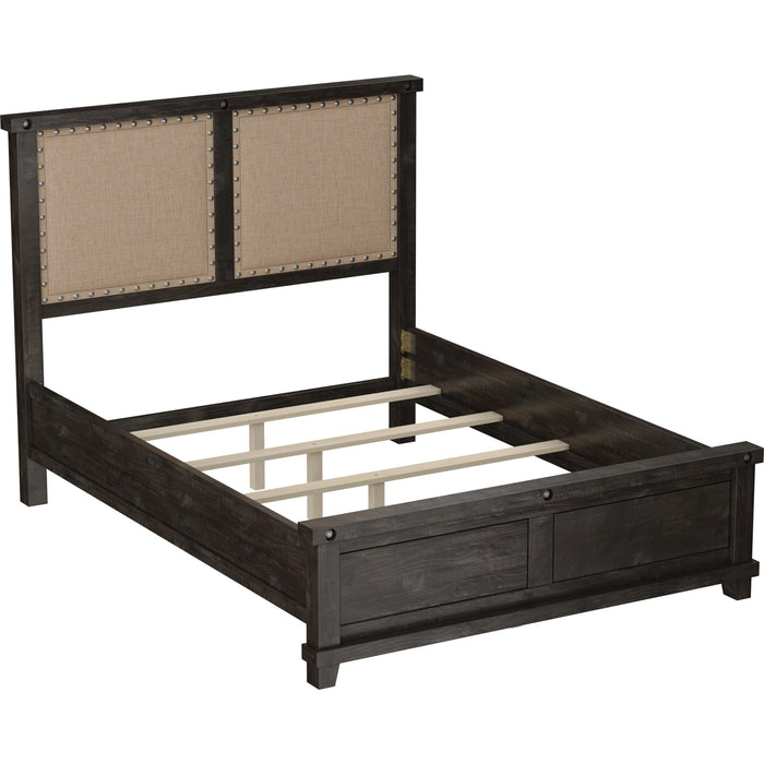 Modus Furniture Yosemite Upholstered Wood Panel Bed in Cafe  7YC9P  Image 4