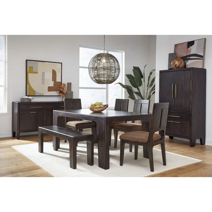 Modus Furniture Zamba Acacia Wood Dining Bench in Jaguar 655450491726 UKXT65 Image 7
