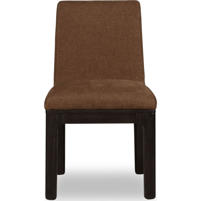 Modus Furniture Zamba Chenille Upholstered Acacia Wood Dining Chair in Pineapple and Jaguar 655450480577 UKXT64 Image 1