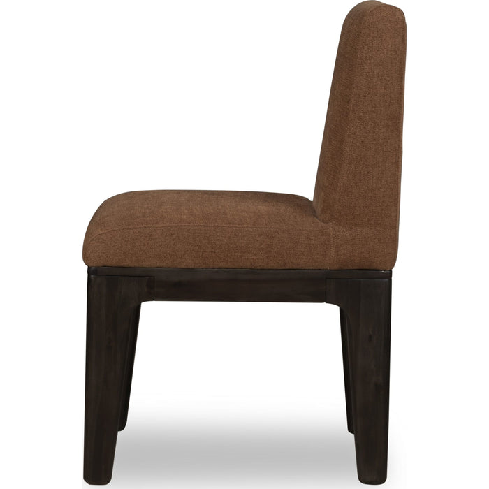 Modus Furniture Zamba Chenille Upholstered Acacia Wood Dining Chair in Pineapple and Jaguar 655450480577 UKXT64 Image 3