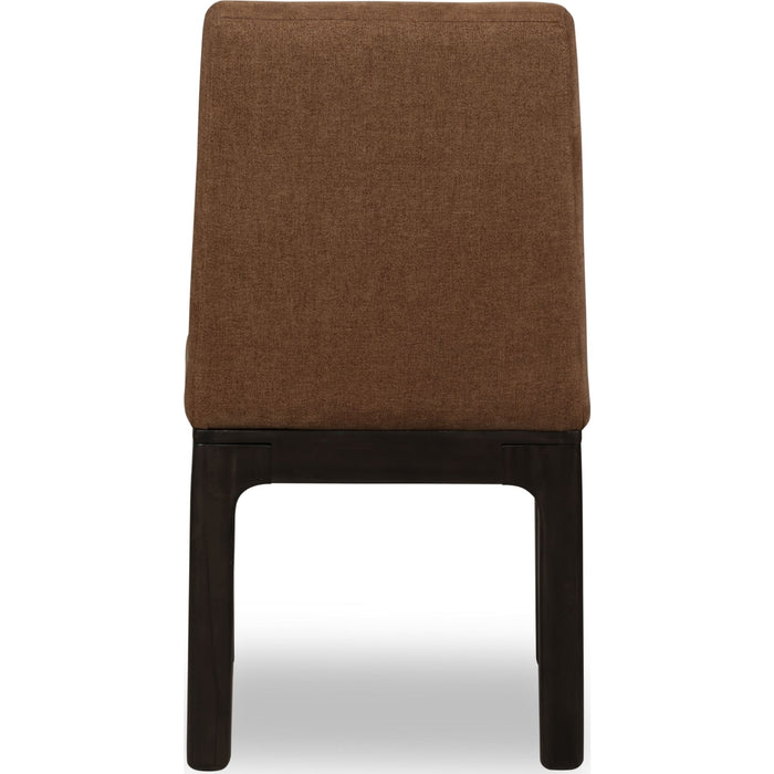 Modus Furniture Zamba Chenille Upholstered Acacia Wood Dining Chair in Pineapple and Jaguar 655450480577 UKXT64 Image 5