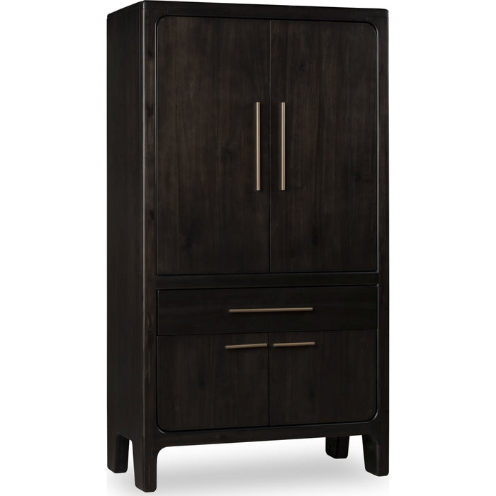 Modus Furniture Zamba Four Door One Drawer Acacia Bar Cabinet in Jaguar 655450480560 UKXT79 Image 2