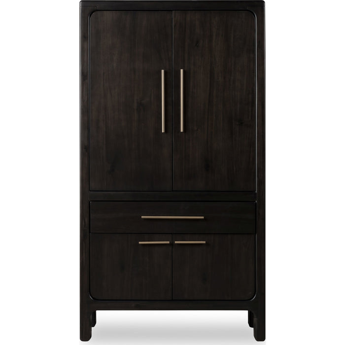 Modus Furniture Zamba Four Door One Drawer Acacia Bar Cabinet in Jaguar 655450480560 UKXT79 Image 3