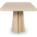 Modus Furniture Zinnia Ash Wood Double Pedestal Dining Table in White Sand 655450463952 RSTP60 Image 4