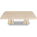 Modus Furniture Zinnia Ash Wood Double Pedestal Dining Table in White Sand 655450463952 RSTP60 Image 5