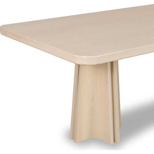 Modus Furniture Zinnia Ash Wood Double Pedestal Dining Table in White Sand 655450463952 RSTP60 Image 6