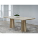 Modus Furniture Zinnia Ash Wood Double Pedestal Dining Table in White Sand 655450463952 RSTP60 Main Image